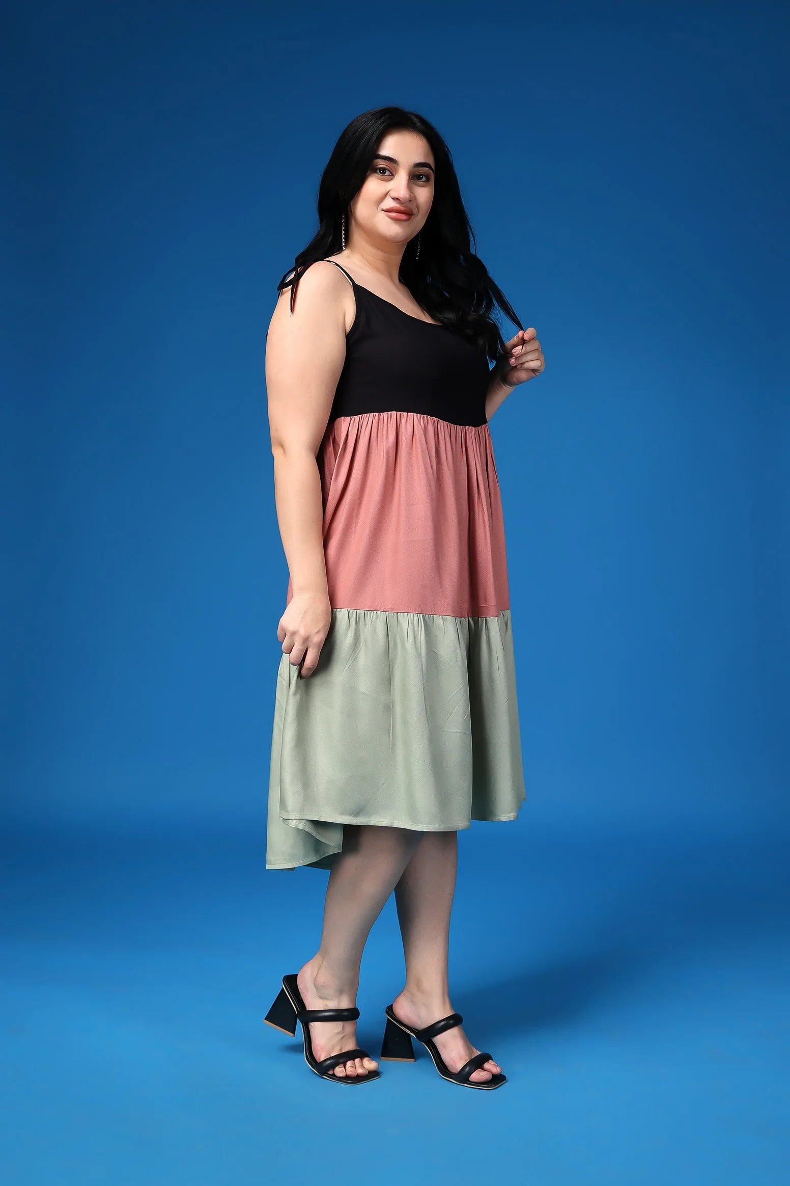 Multicolored Layered Dress