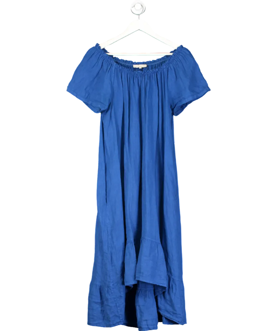 My Best Friends Wardrobe Blue Linen Sundress One Size