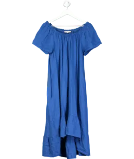 My Best Friends Wardrobe Blue Linen Sundress One Size