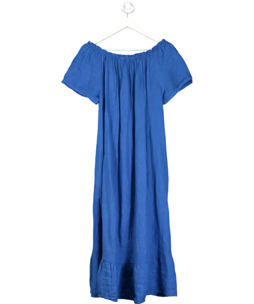 My Best Friends Wardrobe Blue Linen Sundress One Size