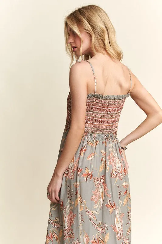 Nell Boho Smocked Maxi Dress