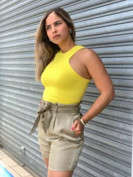 Olive High Waist Short