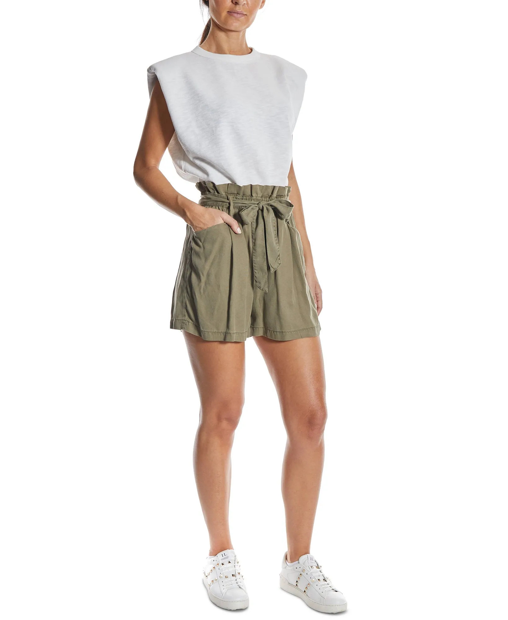 Paperbag-Waist Shorts
