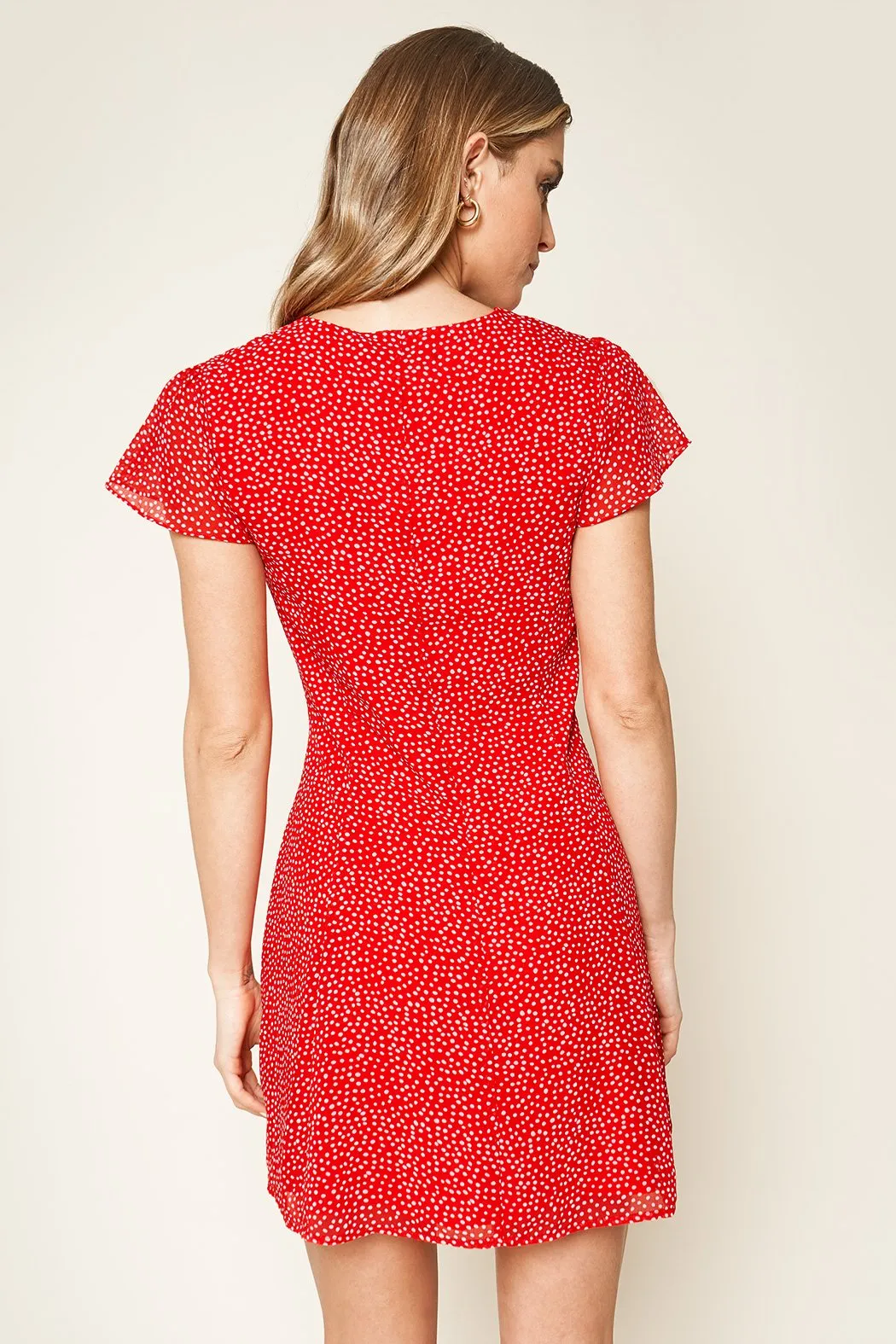 Pretty Parcel Polka Dot Button Up Mini Dress