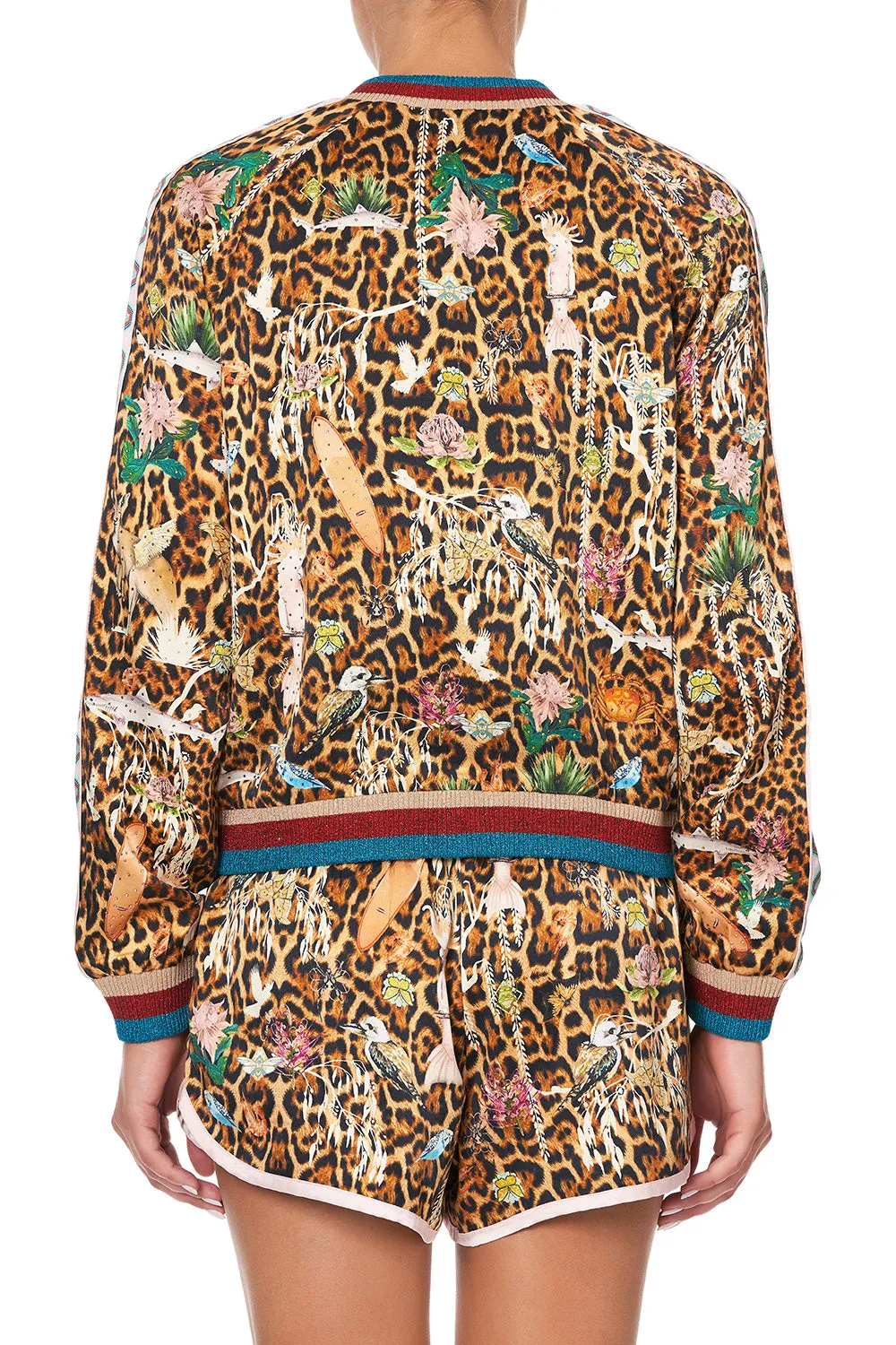 RAGLAN SLEEVE BOMBER JACKET FAUNA ELECTRO