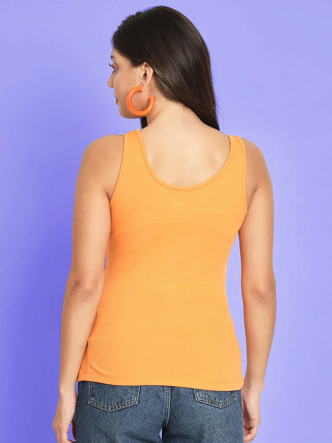 Ribbed Scoop Neck Tank Top