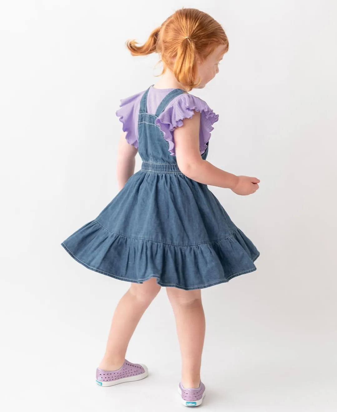 RuffleButts Baby/Toddler Girls Spring Summer Sleeveless Style Dress