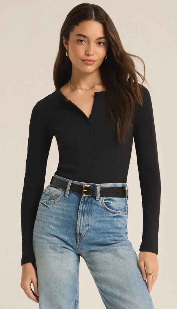 Samara Rib Henley Bodysuit