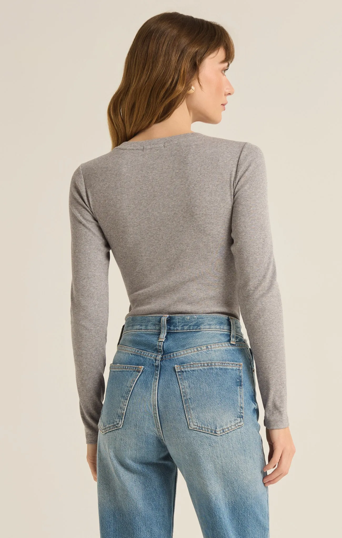 Samara Rib Henley Long Sleeve Bodysuit