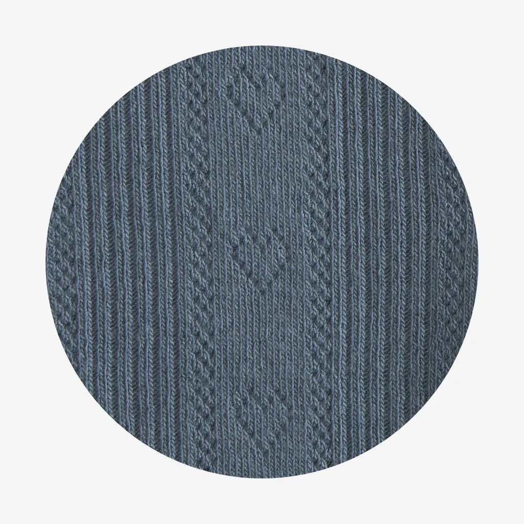 Slate Pointelle Henley Top