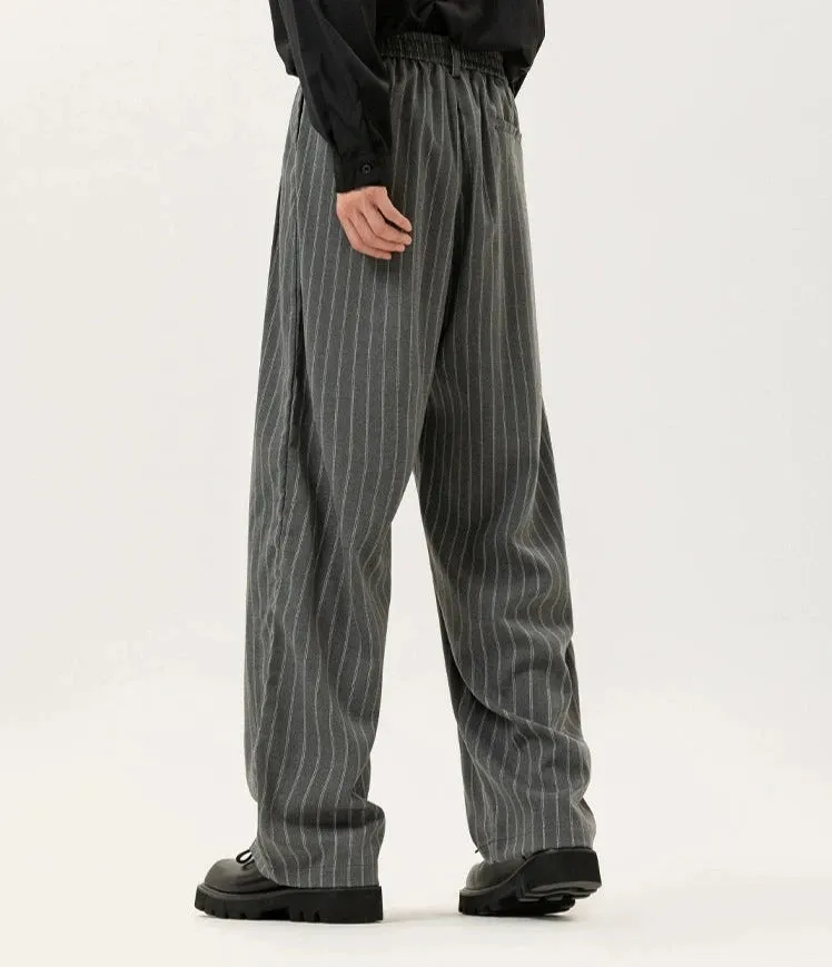 Striped Wide-Leg Palazzo Trousers