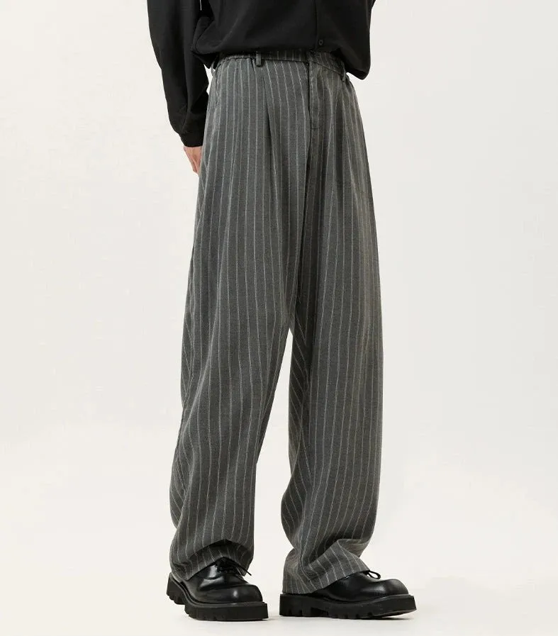 Striped Wide-Leg Palazzo Trousers