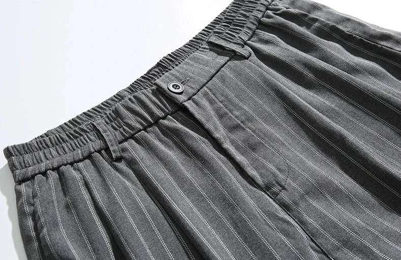 Striped Wide-Leg Palazzo Trousers