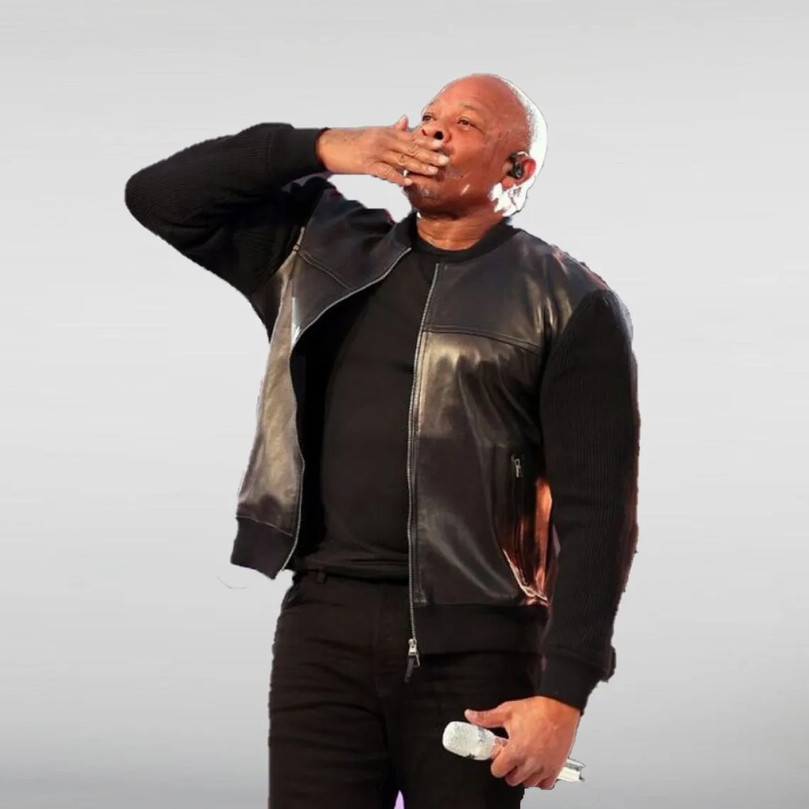 Super Bowl Halftime Dr Dre Leather Bomber Jacket