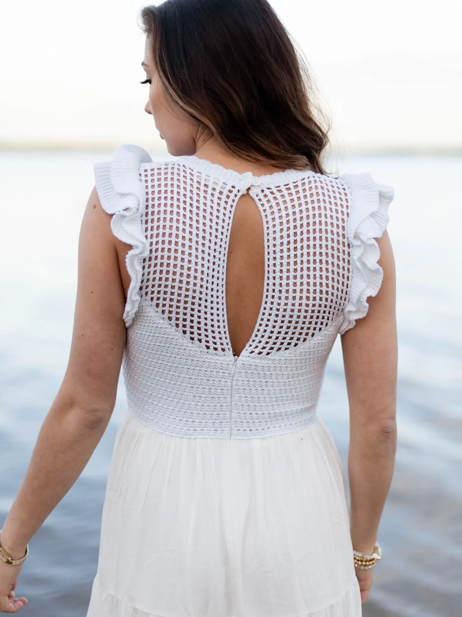 Sweater Mix Detail Maxi Dress