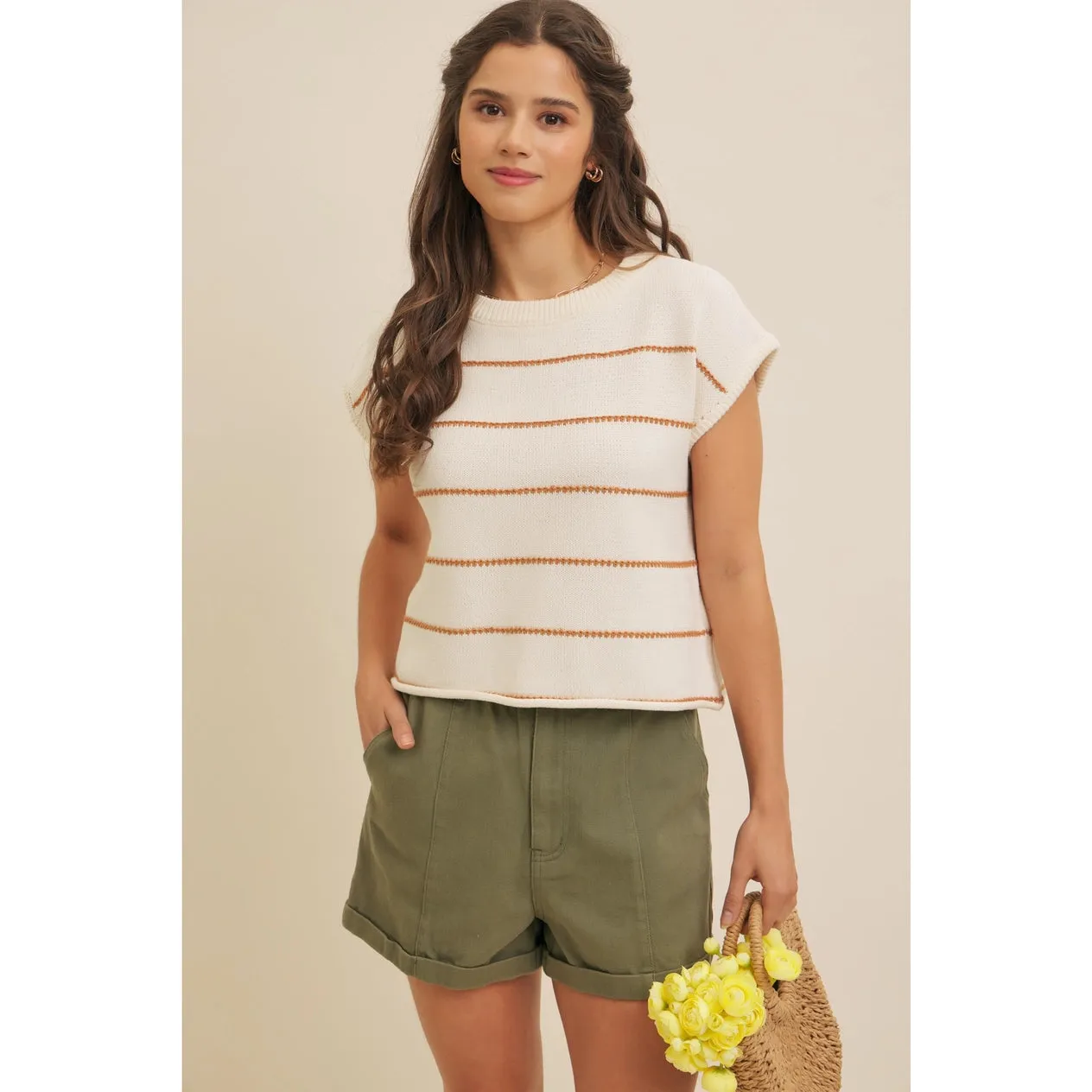 Tara High Rise Denim Shorts