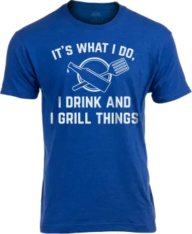 The Grillfather | Funny Dad Grandpa Grilling BBQ Meat Humor T-Shirt Joke for Men