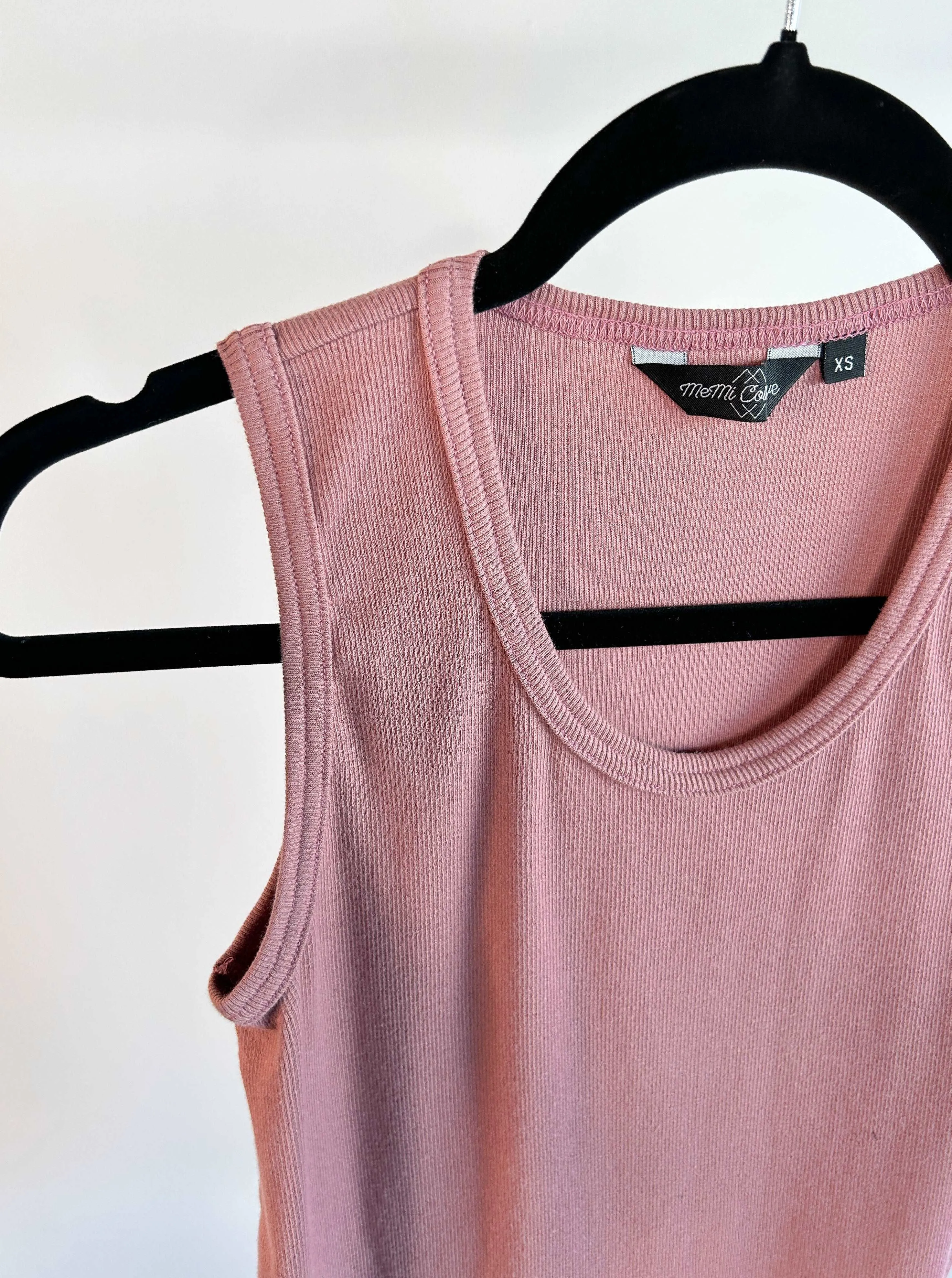 The Ribbed Tank in Blush