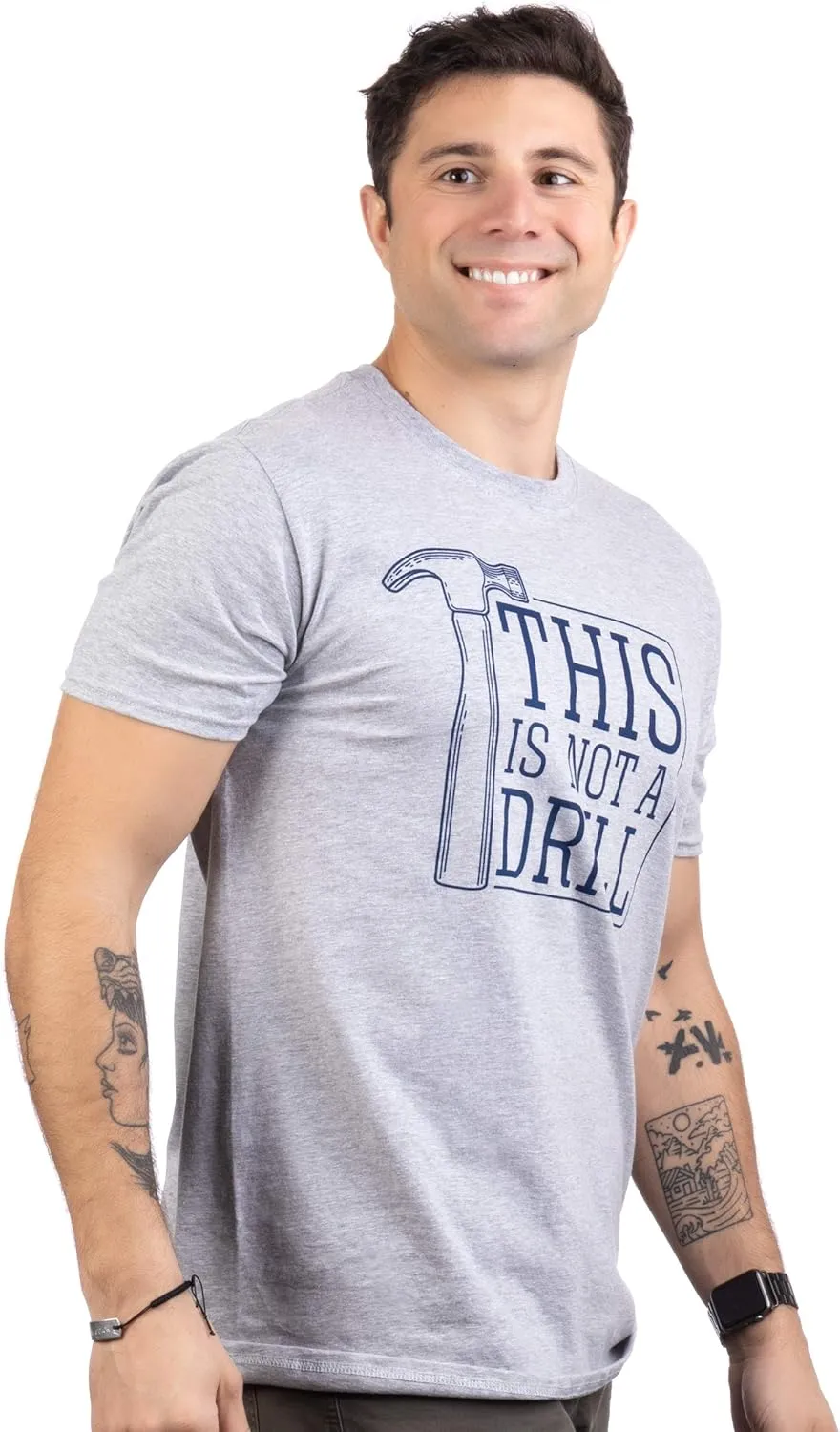 This is Not a Drill | Funny Hammer Repair Dad Joke Humor Tool Shop Guys Men T-Shirt