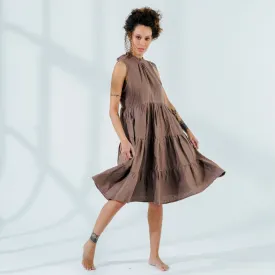 Tiered Linen Summer Dress