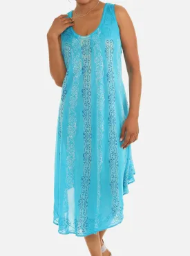 Turq Geometric Midi Dress