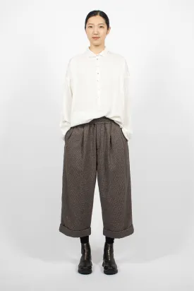 U23117 Bragoni Pied-De-Poule Trouser Coffee
