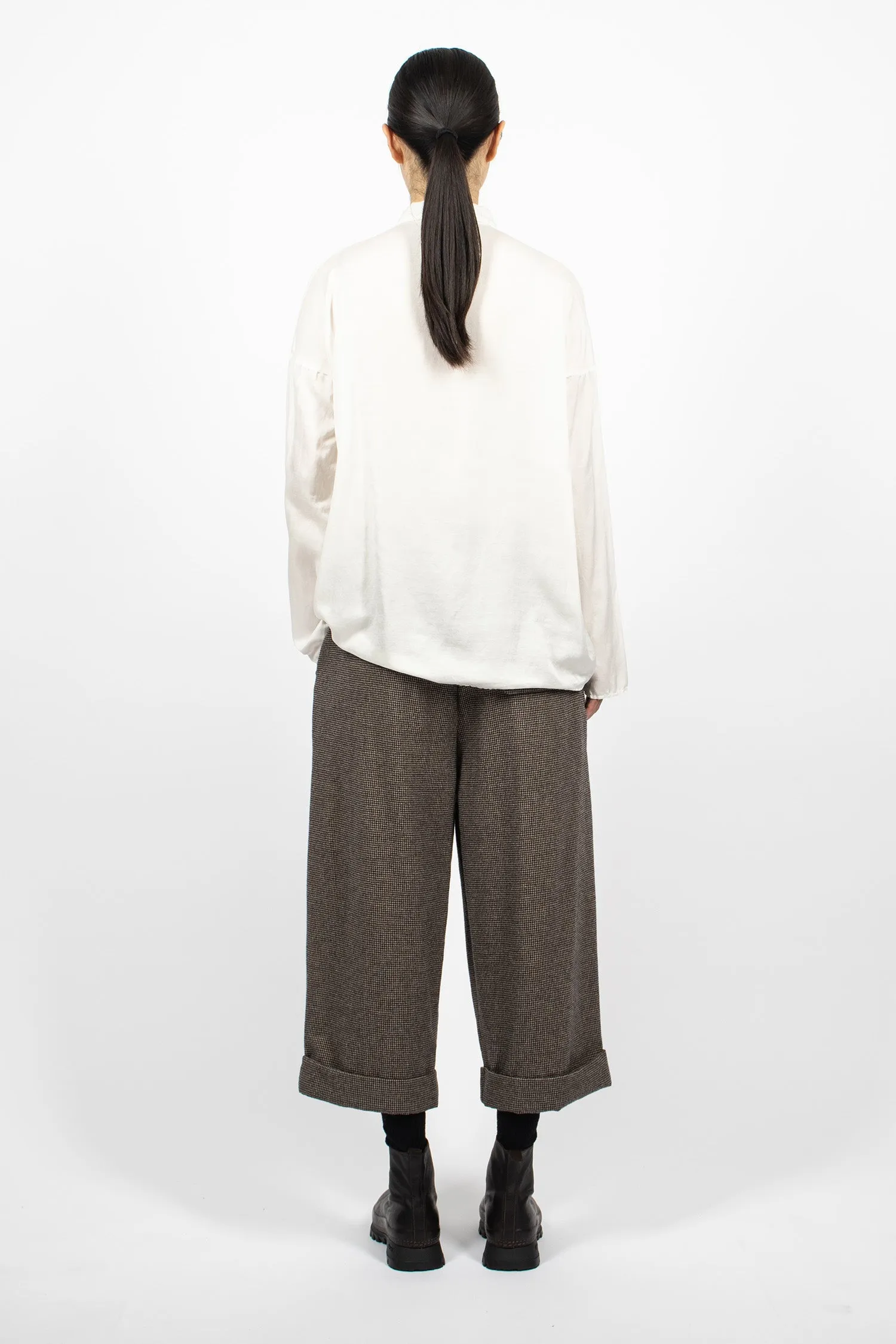 U23117 Bragoni Pied-De-Poule Trouser Coffee