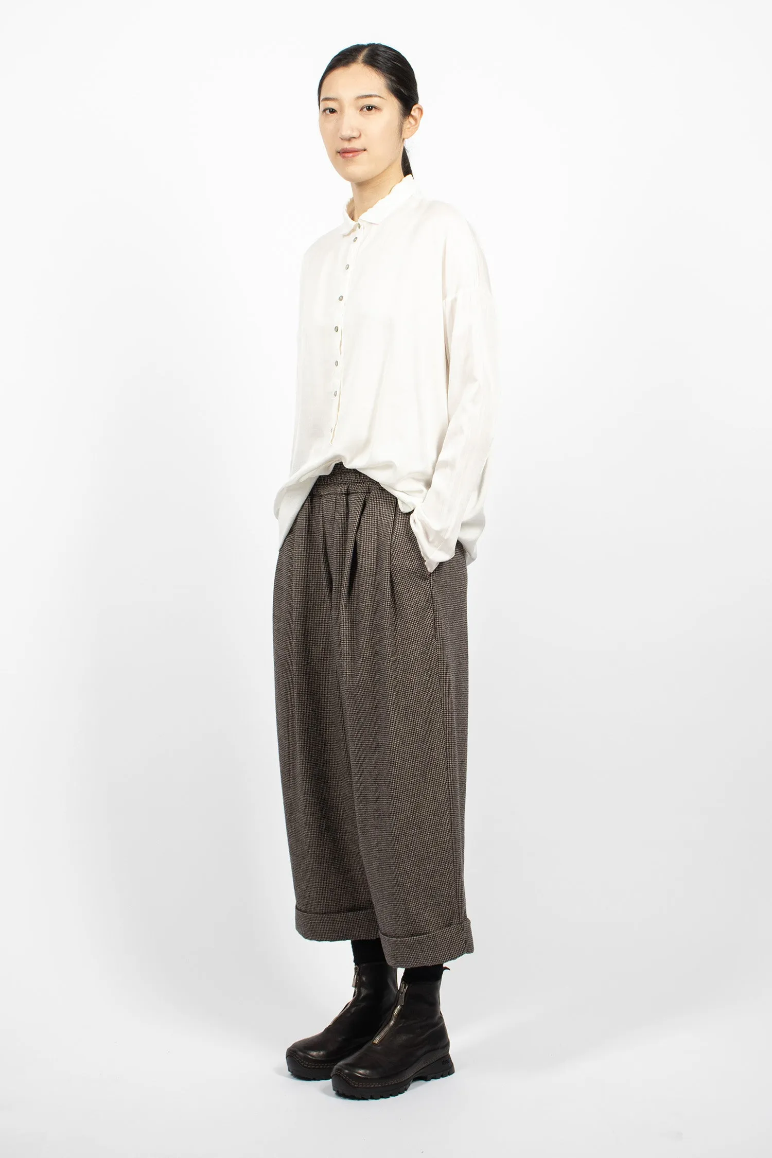 U23117 Bragoni Pied-De-Poule Trouser Coffee