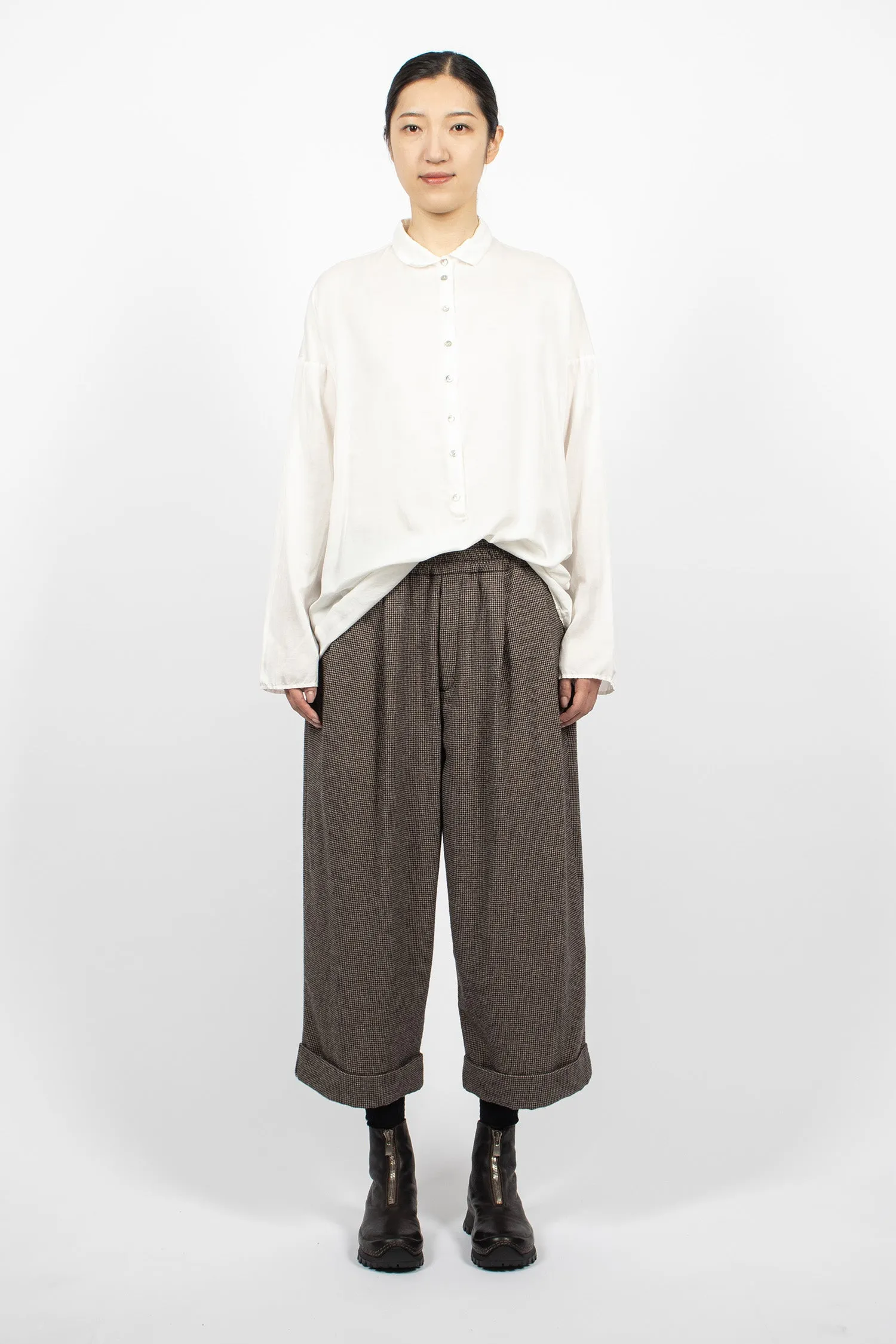 U23117 Bragoni Pied-De-Poule Trouser Coffee