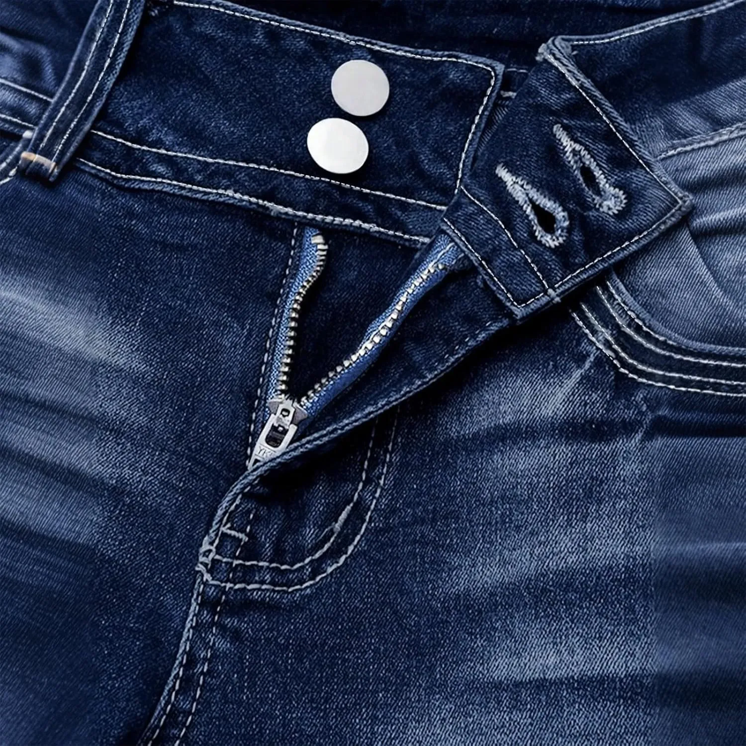 Vintage Bell Bottom Jeans for Women Low Rise Flare Wide Leg Stretchy Bootcut Jeans Distressed Wash 90S Ankle Denim Pants