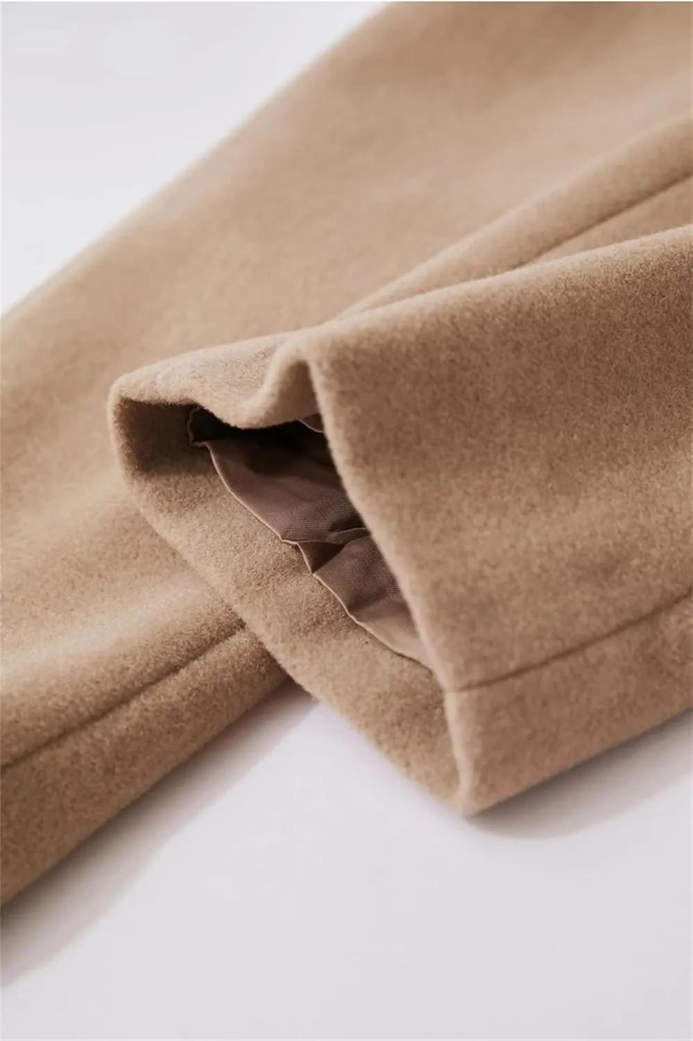 Women's Wool Pants Female Casual Straight Trousers for Winter Wide-Leg High-Waist Loose Trousers